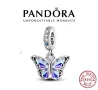 Сребърен талисман висулка 925 Pandora Sparkling Butterfly , снимка 1