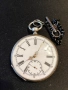 Швейцарски СРЕБЪРЕН джобен часовник 1900г. с ключе - 10 РУБИНА ПРОМОЦИЯ, снимка 13