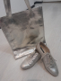 Дамски обувки номер 38 и сребриста чанта, снимка 1 - Дамски ежедневни обувки - 45012633