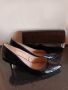 Комплект от клъч и обувки с нисък ток 41 номер, черен цвят, Спиди, снимка 1 - Дамски обувки на ток - 45558528