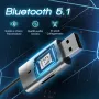 Bluetooth 5.1 приемник с микрофон, TF карта, USB и AUX връзка, за кола, снимка 5