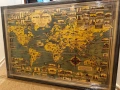 Постер/плакат/ Карта на света със забележителности , снимка 1