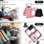 Чанти-органайзери за куфари, компресиращи кубчета, 11 бр., розови, снимка 3