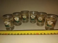 Ретро сервиз от 6 чаши с маргаритки – винтидж стъкло (соц), снимка 2