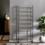 Рафт за обувки, 30 чифта, черен, 25x52x140см, пълен комплект, снимка 4