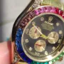 Мъжки луксозен часовник Rolex Daytona Rainbow 🌈 gold , снимка 6