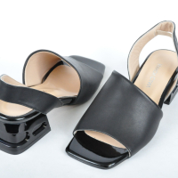 СЕЗОН'24! Дамски сандали от естествена кожа с ефектен ток - Два цвята, снимка 8 - Сандали - 44938655