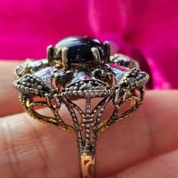 Красив пръстен от злато и сребро с Диаманти, снимка 5 - Пръстени - 45699492
