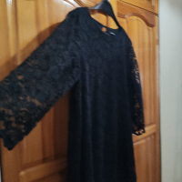 Черна дантелена рокля, снимка 3 - Рокли - 45034486