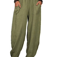Дамски широки панталони с джобове, 9цвята , снимка 8 - Панталони - 45036252