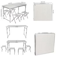 комплект сгъваема маса с 4 стола, снимка 2 - Къмпинг мебели - 46069350