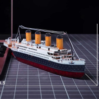3D лазерно изрязан металeн цветен пъзел Titanic - Направи си сам, снимка 2 - Пъзели - 45021759
