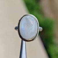 Сребърен пръстен с Лунен камък , снимка 5 - Пръстени - 45977587