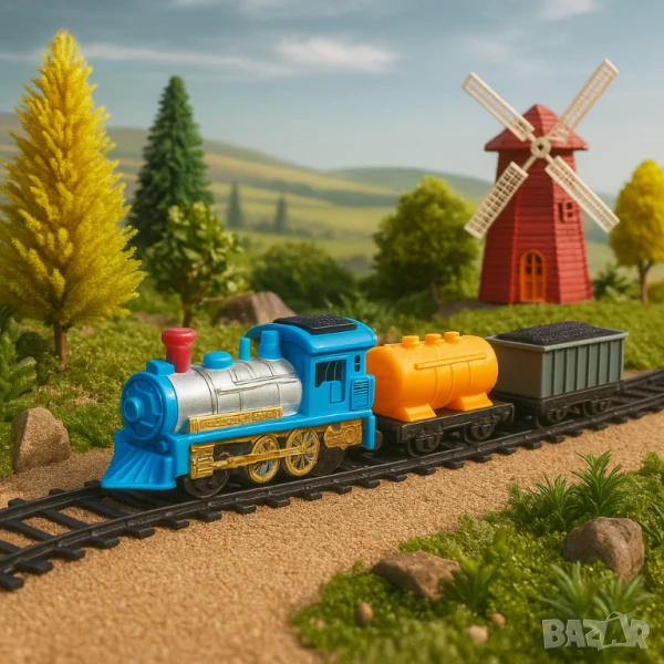 Влакче с релси – Арт класически комплект "Train Track" - 13 части, снимка 1