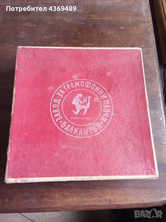 Кутия Балкантон за съхранение на плочи 7инча Балкантон, снимка 1