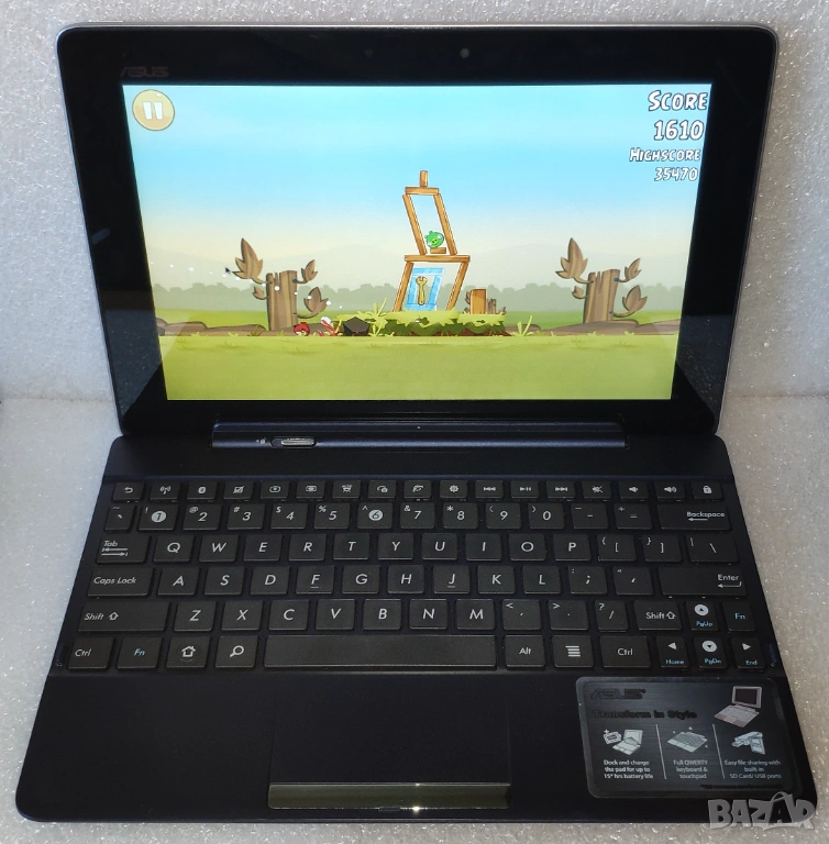 Детски таблет - ASUS Transformer TF300T + Клавиатура: YouTubeKids/игри, снимка 1