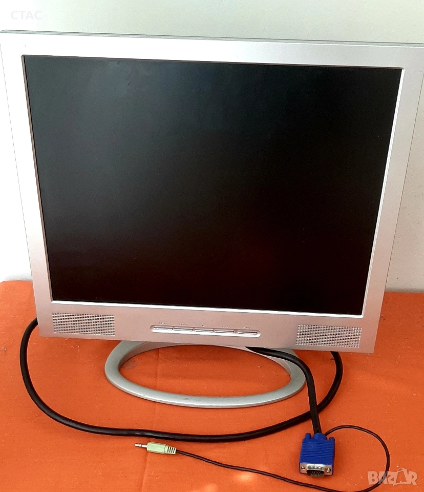 Ретро монитор на стойка-работещ, снимка 1