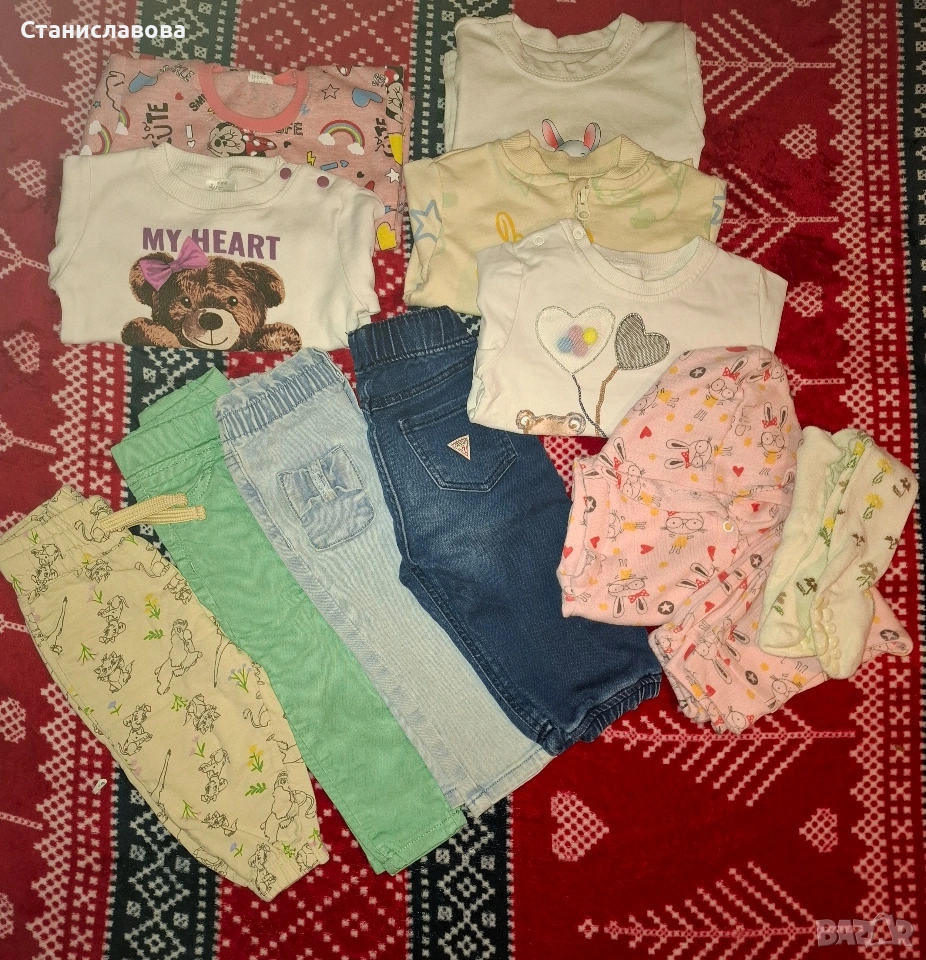 Дрехи за момиче 74/80/86, снимка 1