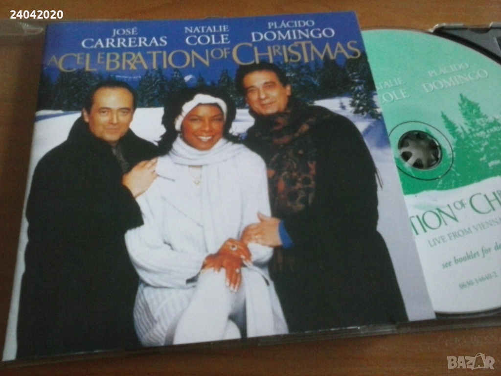 Jose Carreras/Natalie Cole/Placido Domingo – A Celebration Of Christmas матричен диск, снимка 1