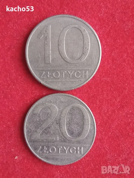 10,20 злоти 1986,89 г. Полша, снимка 1