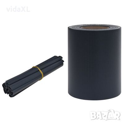 vidaXL Лента за покриване на огради, PVC, 35x0,19 м, тъмносив мат（SKU:147867, снимка 1