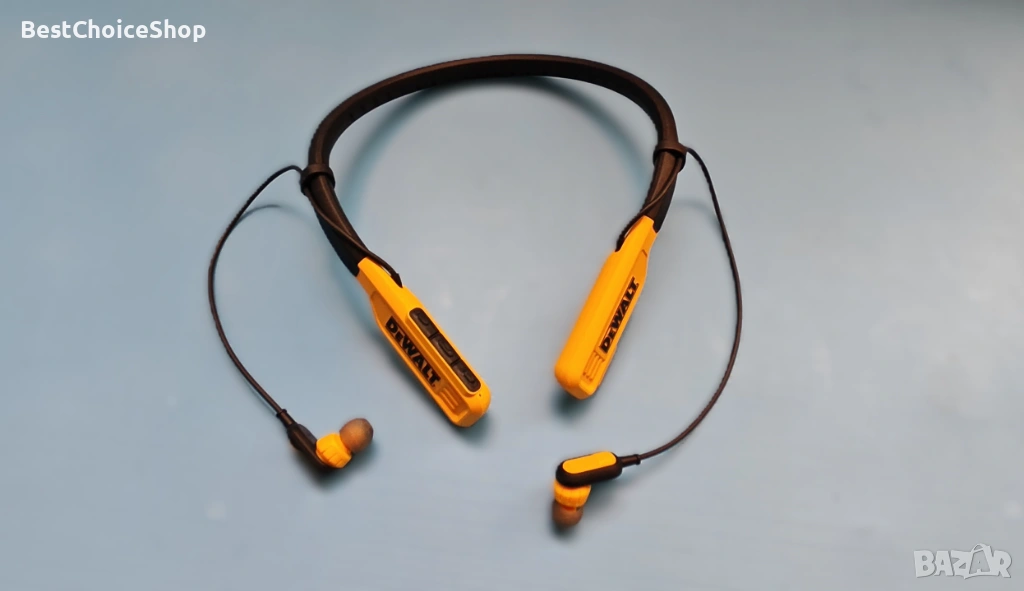 DEWALT Heavy Duty Bluetooth слушалки, безжични около врата с 30 часа време на работа + шумоизолация, снимка 1