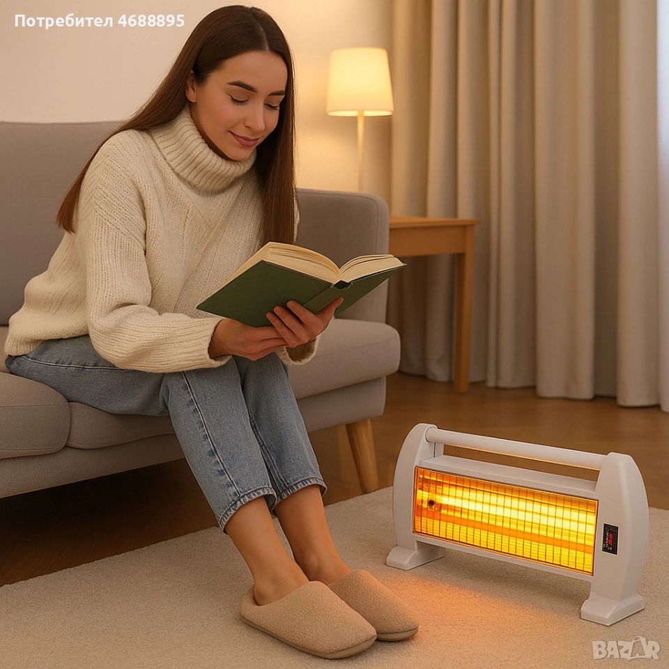 Кварцова отоплителна печка Rosberg – избор между 1000W и 1200W, снимка 1