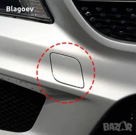 Капачка за теглич на предна броня Мерцедес W117 AMG, снимка 1