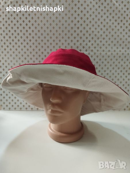 Дамска шапка капела,червено бежова - 41, снимка 1