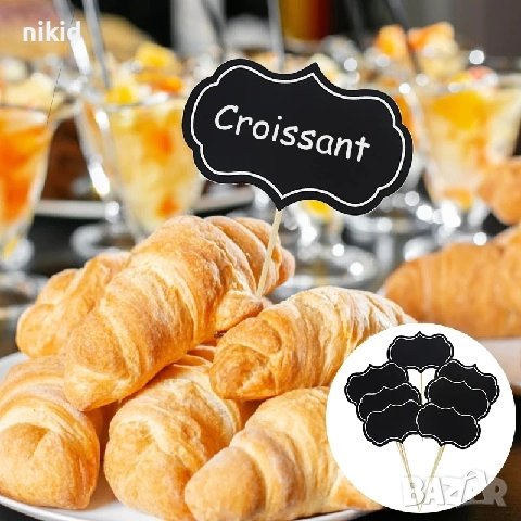 12 бр черни табели табелки за надписване с маркер тебешир етикети табели , снимка 1