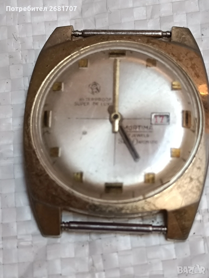 позлатен мъжки часовник Mortima, снимка 1