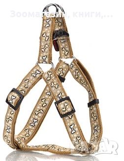 Нагръдник за куче PET INTEREST DOG HARNESS CUTE BONES BEIGE размер L, снимка 1