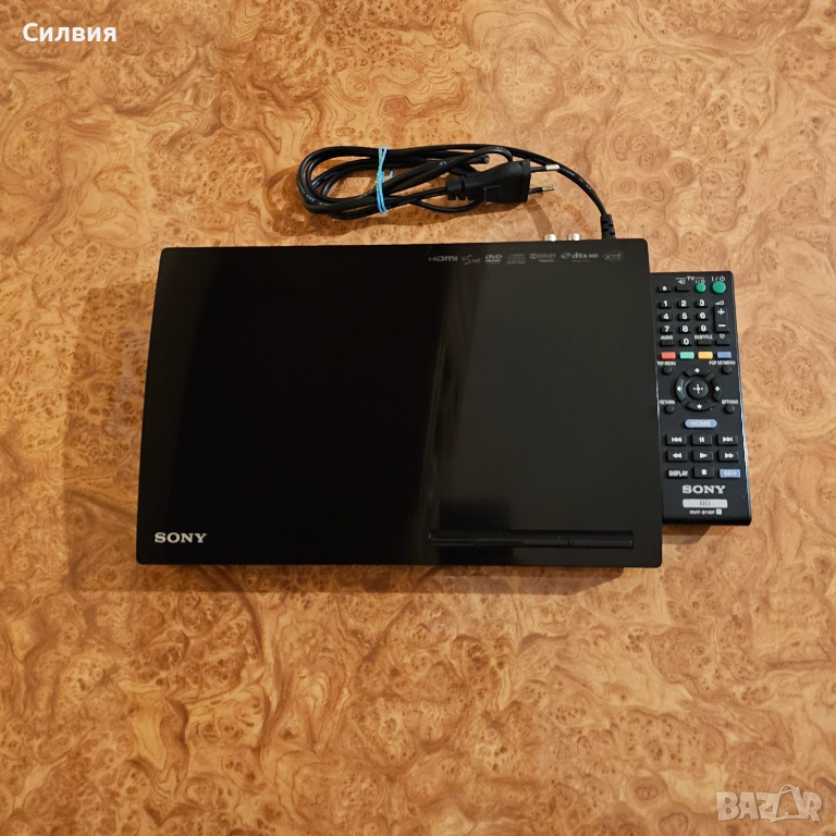 Sony BDP-S185 + дистанционно + HDMI кабел Blu Ray Сони Блу рей диск плеър домашно кино, снимка 1