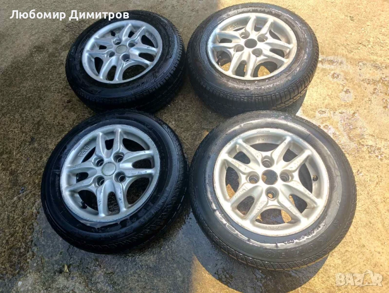 Продавам 4 броя алуминиеви джанти 13" с гуми, снимка 1