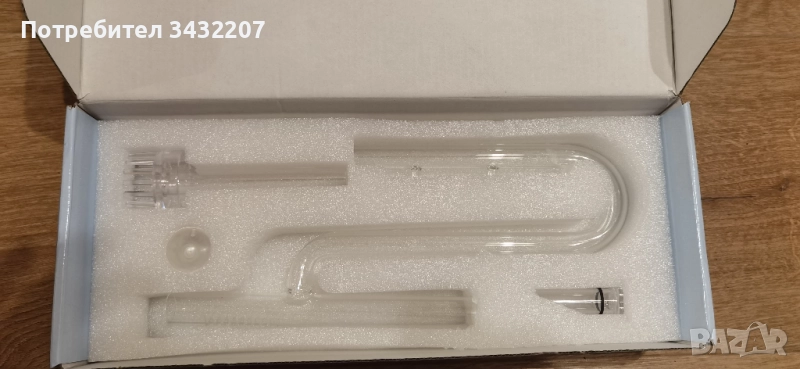 Стъклена тръби за вход и изход на външен филтър за аквариум, снимка 1