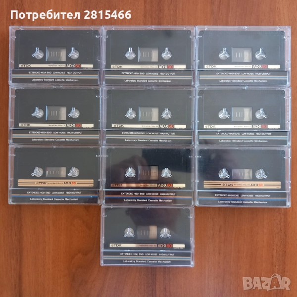 TDK AD-X C60 ЛОТ 10бр. аудио касети, снимка 1