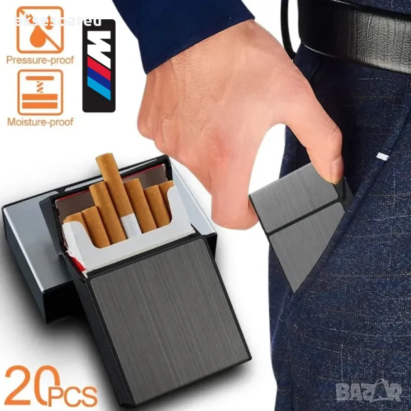 Нова метална кутия табакера с магнитен капак за 80 мм стандартни цигари модна стилна и красива , снимка 1