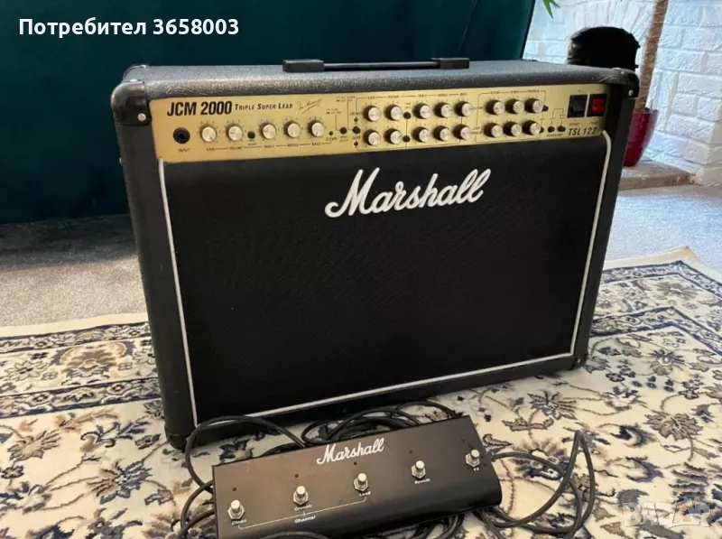 100w Marshall TSL 122 2x12 лампово китарно кубе с фуутсуич, снимка 1