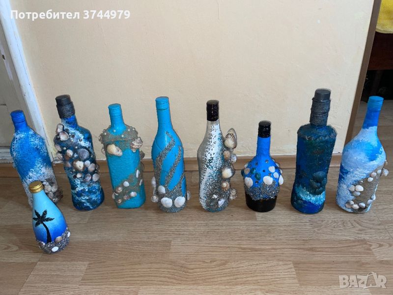 Ръчно изработени шишета морски декор и други, снимка 1