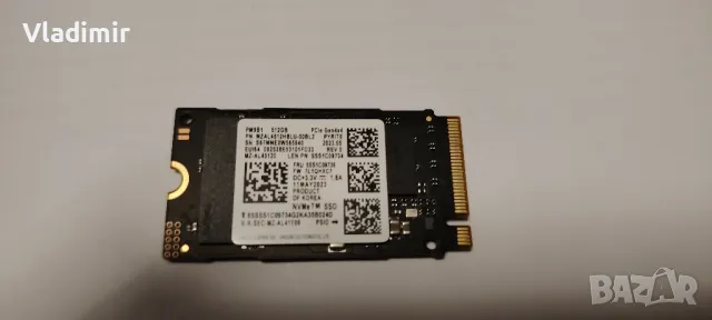 SSD Samsung PM9B1, 512 GB, PCI Express 4.0 x4, NVME, снимка 1 - Твърди дискове - 48722806