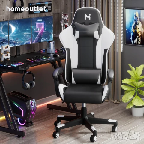 ПРОМОЦИЯ Офис / геймърски стол HL GC-01W (WHITE), снимка 6 - Столове - 51048254
