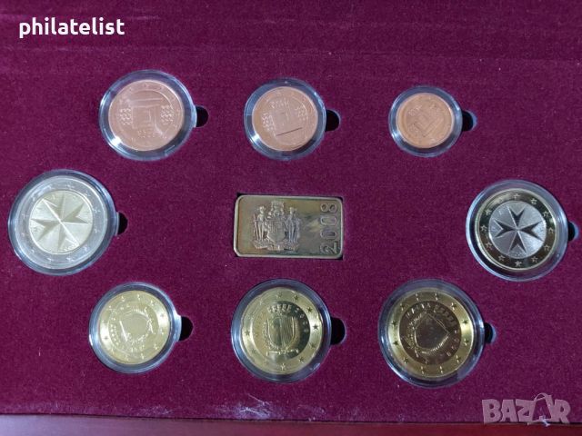 Малта 2008 година - комплектен сет от 1 цент до 2 евро + възпоменателен медал BU , снимка 4 - Нумизматика и бонистика - 45542704