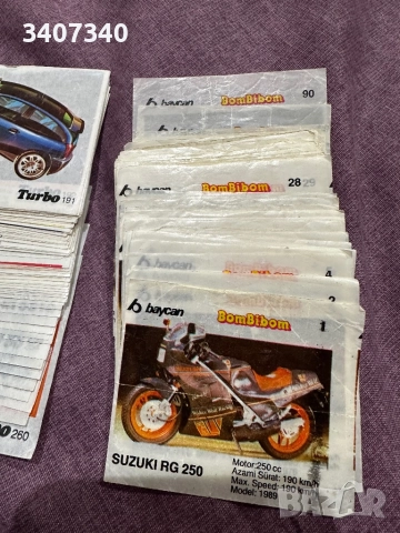 Колекционерски картинки от дъвки  TURBO ,OTO MOTO,BOM BIBOM , снимка 14 - Колекции - 43968959