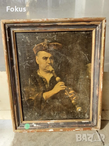 МНОГО СТАРА КАРТИНА РЕПРОДУКЦИЯ С ПЕЧАТ, снимка 3 - Антикварни и старинни предмети - 53503838