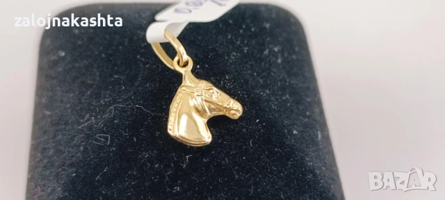 Нова Златна висулка конче-0,65гр/14кр, снимка 2 - Колиета, медальони, синджири - 50683490