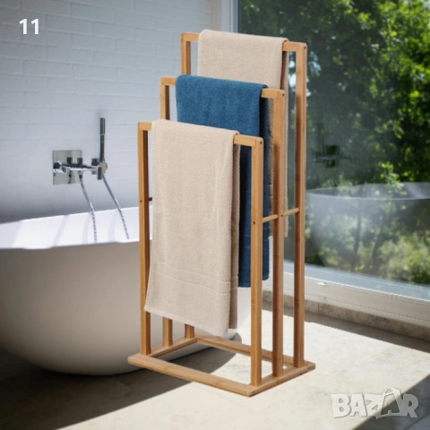 Бамбукова поставка за кърпи Kesper, снимка 3 - Закачалки - 53451294