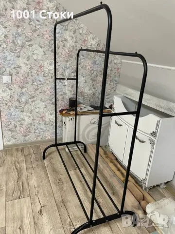 Подсилен Двоен Стоманен Щендер за Дрехи и Обувки , Стабилна Желязна Конструкция до 50кг с, снимка 4 - Други - 50434171