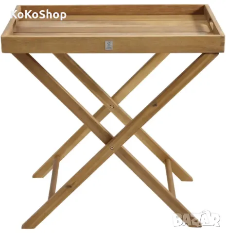 Маса от акация-68х42.5х68 см./сгъваема маса/помощна маса/, снимка 3 - Маси - 49709493