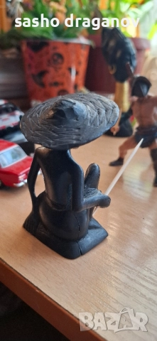 Абаносова дървена фигурка, снимка 10 - Статуетки - 52288740