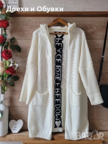 Дълга жилетка с качулка Италия , снимка 5 - Жилетки - 51943394